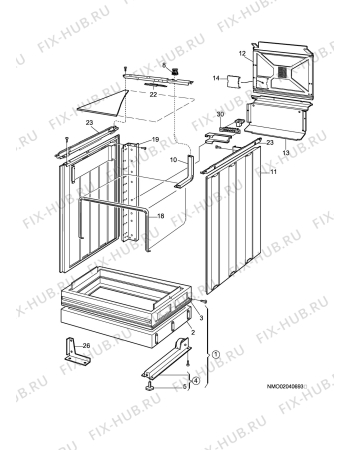 Взрыв-схема комплектующей Elektra SK7104 - Схема узла H10 Chassis